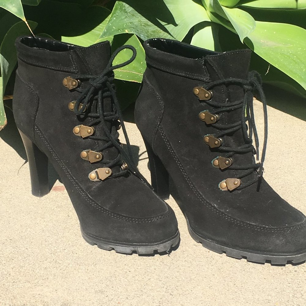 Lauren Ralph Lauren Suede Lace-Up Boots